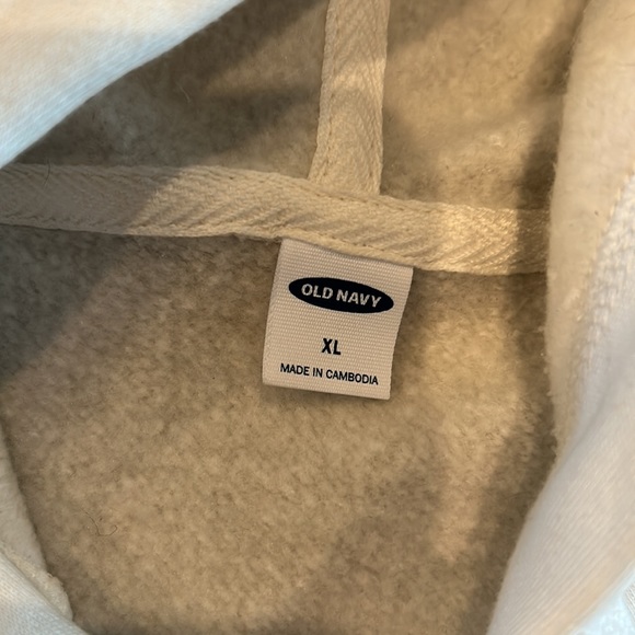 Old Navy Zip up Hoodie Cream Color Size XL - Picture 2 of 2